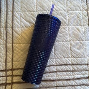 💙NEW💙Starbucks Summer 2023 ‘Cobalt Blue Pearl Grid’ Glitter Tumbler